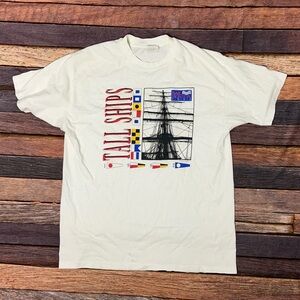 VTG Sail Boston 1992 Tall Ships Travel Vacation Tourism Mens Tshirt